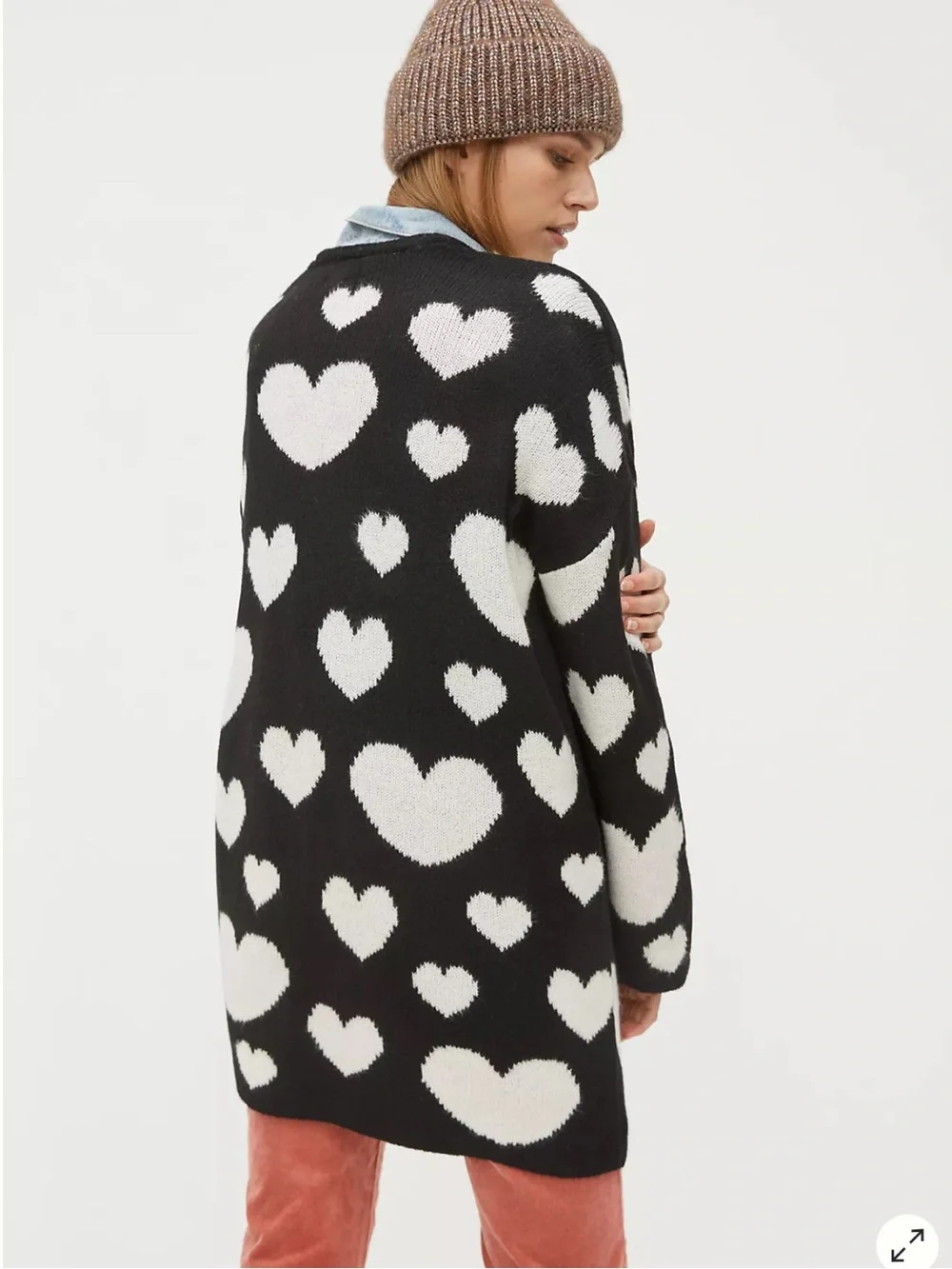 Maeve by Anthropologie Halley Hearts Cardigan size M/L